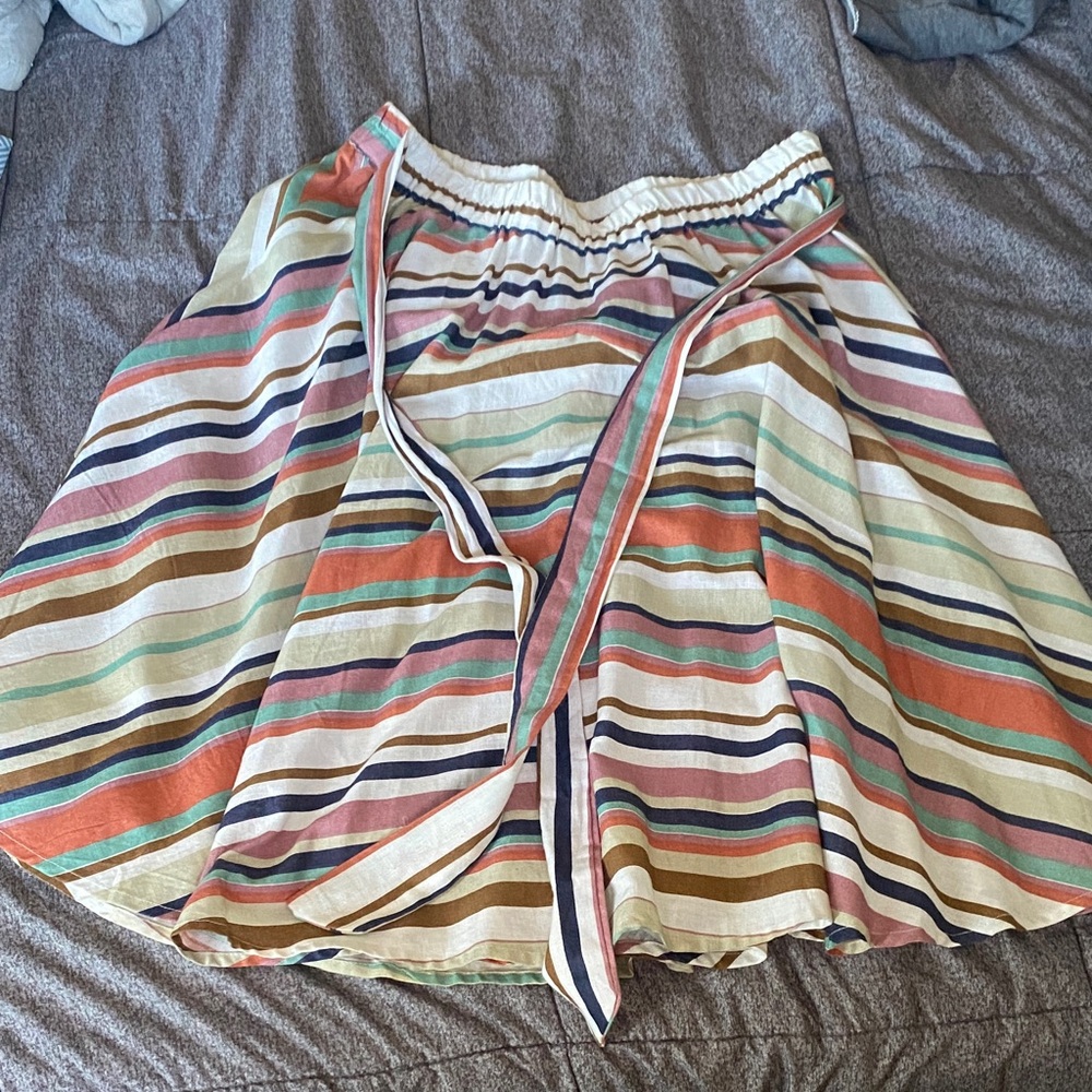 Colorful Striped Women's Skater Skirt